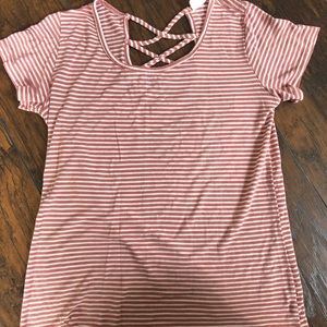 Pink striped shirt!